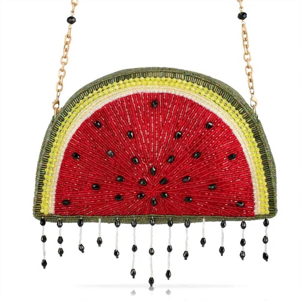 NEW MARY FRANCES hello watermelon bag in watermelon